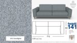 freistil 141 Sofabank in der Breite 214 cm, Seitenteil breit, Klassischer Komfort im Stoff-Bezug #1055 basaltgrau