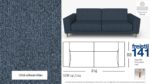 freistil 141 Sofabank in der Breite 214 cm, Seitenteil breit, Klassischer Komfort im Stoff-Bezug #1056 schwarzblau