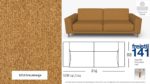 freistil 141 Sofabank in der Breite 214 cm, Seitenteil breit, Klassischer Komfort im Stoff-Bezug #1058 braunbeige