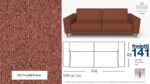 freistil 141 Sofabank in der Breite 214 cm, Seitenteil breit, Lounge Komfort im Stoff-Bezug #1057 kupferbraun