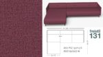 freistil 131 Sofa mit Longchair links im Stoff-Bezug #4061 pupurviolett-stahlblau