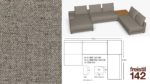 freistil 142 Sofa-Kombination 1 im Stoff-Bezug #5034 beigegrau