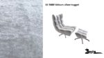 Bretz CLOUD 7 Dreh-Sessel B122 mit Dreh-Hocker C122 im Bezug #619480 Velours silver nugget