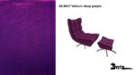 Bretz CLOUD 7 Dreh-Sessel B122 mit Dreh-Hocker C122 im Bezug #668417 Velours deep purple