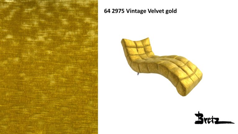 Bretz CLOUD7 Chaise Longue H154 im Bezug #642975 Vingtage Velvet gold