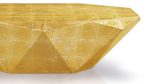 Bretz STEALTH Couchtisch oval in Messing-Blatt golden Hochglanzlack J145G - Detailbild