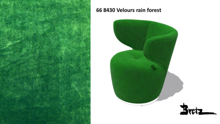 Bretz CROISSANT Drehsessel im Bezug 66 8430 Velours rain forest