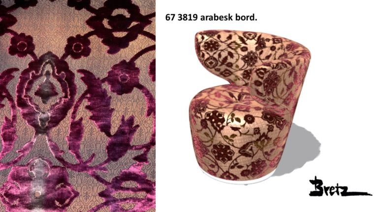 Bretz CROISSANT Drehsessel im Bezug 67 3819 arabesk bord.