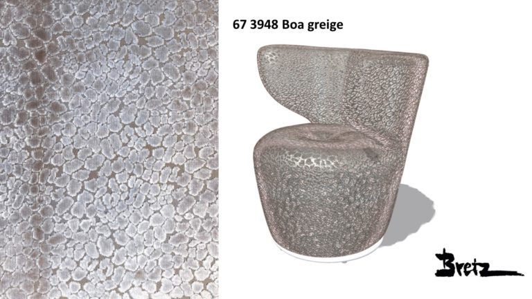 Bretz CROISSANT Drehsessel im Bezug 67 3948 Boa greige