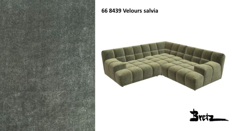 Bretz OCEAN 7 Ecksofa Uli-S-Ure158 im Bezug #668439 Velours salvia