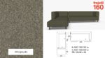 freistil 160 Sofa-Kombination 1, im Stoff-Bezug #1054 grauoliv