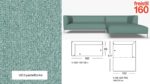 freistil 160 Sofa-Kombination 2, im Stoff-Bezug #1053 pastelltuerkis