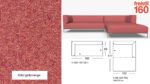 freistil 160 Sofa-Kombination 2, im Stoff-Bezug #4062 gelborange-violett