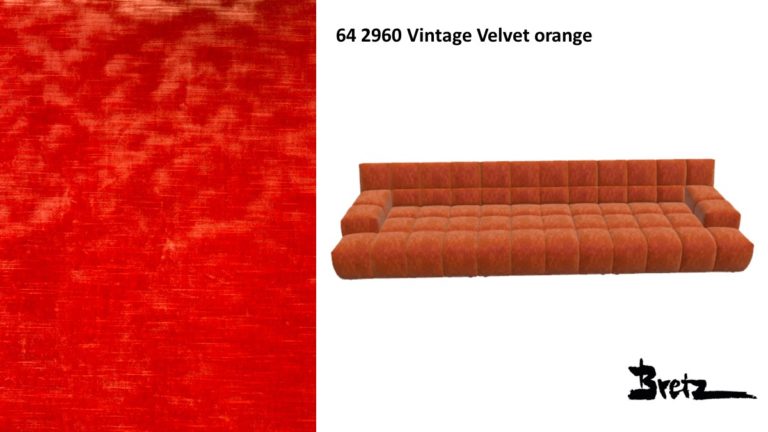 Bretz OCEAN 7 Sofa Uli-U-Ure im Bezug #642960 Vintage Velvet orange