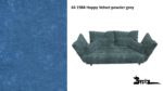 Bretz OHLINDA Sofa F118 im Bezug #641984 Happy Velvet powder grey