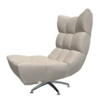 Bretz CLOUD 7 Sessel Hangout B122 aus der seitlichen Perspektive im Bezug 616542 snowflake