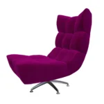 Bretz CLOUD 7 Sessel Hangout B122 aus der seitlichen Perspektive im Bezug 619417 brombeere