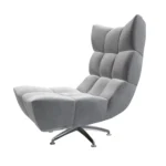 Bretz CLOUD 7 Sessel Hangout B122 aus der seitlichen Perspektive im Bezug 619480 silver nugget