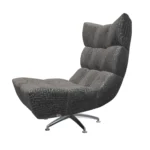 Bretz CLOUD 7 Sessel Hangout B122 aus der seitlichen Perspektive im Bezug 631584 grey drops