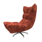 Bretz CLOUD 7 Sessel Hangout B122 aus der seitlichen Perspektive im Bezug 641968 terra cotta