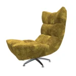 Bretz CLOUD 7 Sessel Hangout B122 aus der seitlichen Perspektive im Bezug 641978 gold green