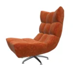 Bretz CLOUD 7 Sessel Hangout B122 aus der seitlichen Perspektive im Bezug 642960 orange