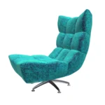 Bretz CLOUD 7 Sessel Hangout B122 aus der seitlichen Perspektive im Bezug 650322 blue moss