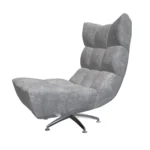 Bretz CLOUD 7 Sessel Hangout B122 aus der seitlichen Perspektive im Bezug 659681 feather grey