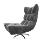 Bretz CLOUD 7 Sessel Hangout B122 aus der seitlichen Perspektive im Bezug 662085 silberschimmer