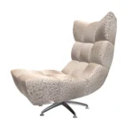 Bretz CLOUD 7 Sessel Hangout B122 aus der seitlichen Perspektive im Bezug 673948 boa greige