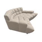 Bretz CLOUD 7 Sofa G154 aus der seitlichen Perspektive im Bezug 616542 snowflake