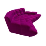 Bretz CLOUD 7 Sofa G154 aus der seitlichen Perspektive im Bezug 619417 brombeere