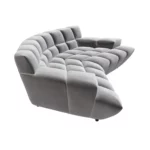 Bretz CLOUD 7 Sofa G154 aus der seitlichen Perspektive im Bezug 619480 silver nugget