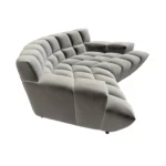 Bretz CLOUD 7 Sofa G154 aus der seitlichen Perspektive im Bezug 619486 austernpilz