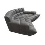 Bretz CLOUD 7 Sofa G154 aus der seitlichen Perspektive im Bezug 631584 grey drops