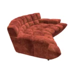 Bretz CLOUD 7 Sofa G154 aus der seitlichen Perspektive im Bezug 641968 terra cotta