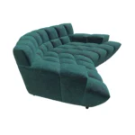 Bretz CLOUD 7 Sofa G154 aus der seitlichen Perspektive im Bezug 650326 night moss