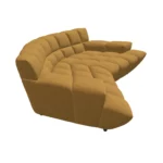 Bretz CLOUD 7 Sofa G154 aus der seitlichen Perspektive im Bezug 657275 caramel