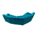 Bretz CLOUD 7 Sofa Z154 aus der Rückansicht im Bezug 619426 enzianblau