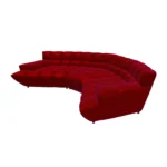 Bretz CLOUD 7 Sofa Z154 aus der seitlichen Perspektive im Bezug 619412 tomato