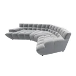 Bretz CLOUD 7 Sofa Z154 aus der seitlichen Perspektive im Bezug 619480 silver nugget