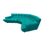 Bretz CLOUD 7 Sofa Z154 aus der seitlichen Perspektive im Bezug 631524 blue drops