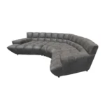 Bretz CLOUD 7 Sofa Z154 aus der seitlichen Perspektive im Bezug 631584 grey drops