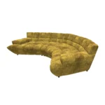 Bretz CLOUD 7 Sofa Z154 aus der seitlichen Perspektive im Bezug 641978 gold green