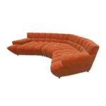 Bretz CLOUD 7 Sofa Z154 aus der seitlichen Perspektive im Bezug 642960 orange