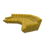 Bretz CLOUD 7 Sofa Z154 aus der seitlichen Perspektive im Bezug 642975 gold