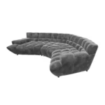 Bretz CLOUD 7 Sofa Z154 aus der seitlichen Perspektive im Bezug 662085 silberschimmer