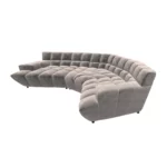 Bretz CLOUD 7 Sofa Z154 aus der seitlichen Perspektive im Bezug 668480 eisgrau