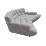 Bretz CLOUD 7 Sofa G154 aus der seitlichen Perspektive im Bezug 659680 moon dust