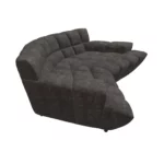 Bretz CLOUD 7 Sofa G154 aus der seitlichen Perspektive im Bezug 659687 platin